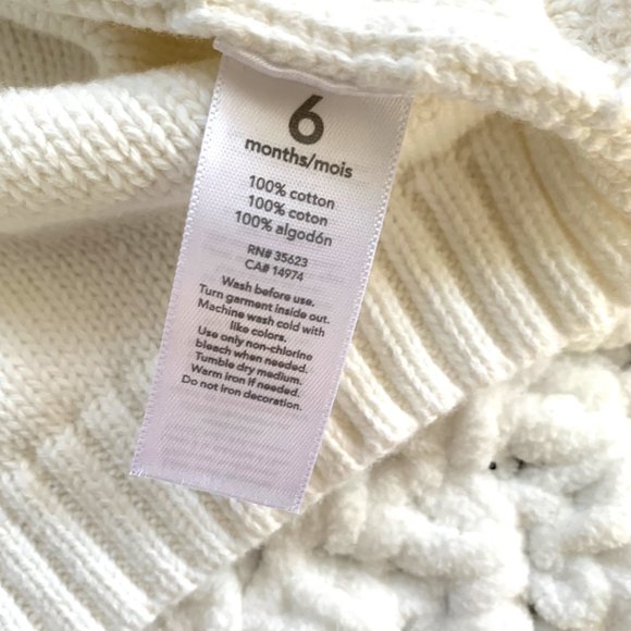 Baby Carter's Knit Vest (White) 6M - Picture 4 of 5